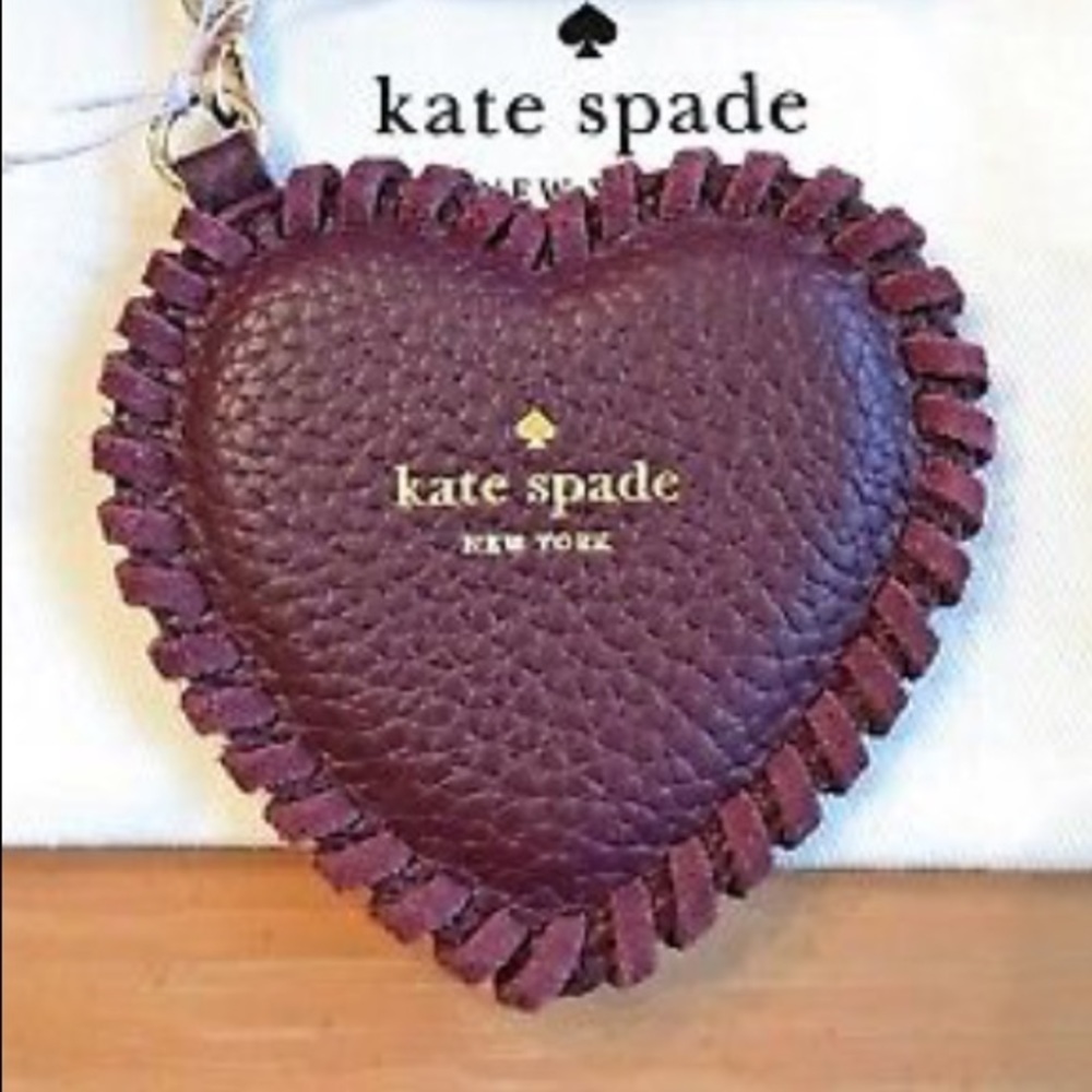 Kate Spade Whipstitch Heart Keychain - NWT